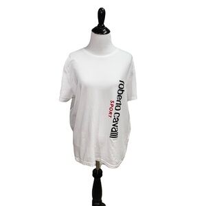 Roberto Cavalli Sport Women's Size XL Fitted Crewneck T-Shirt Graphic Print Logo